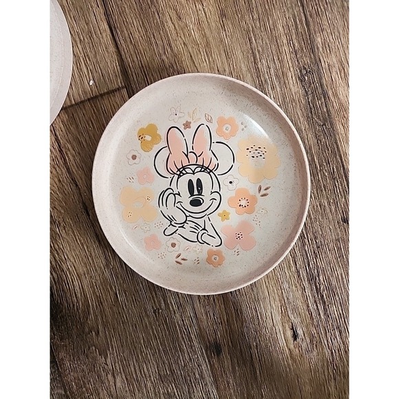 Disney Minnie Mouse Kids Plate Set of 4 Plates Corn Husk Children Toddler Mickey - Picture 8 of 9